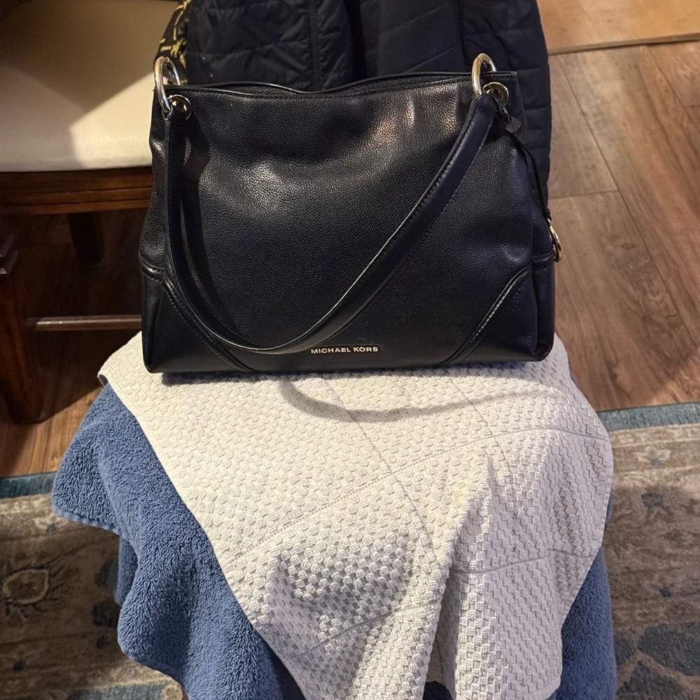 Michael Kors Midnight Black Shoulder Bag.